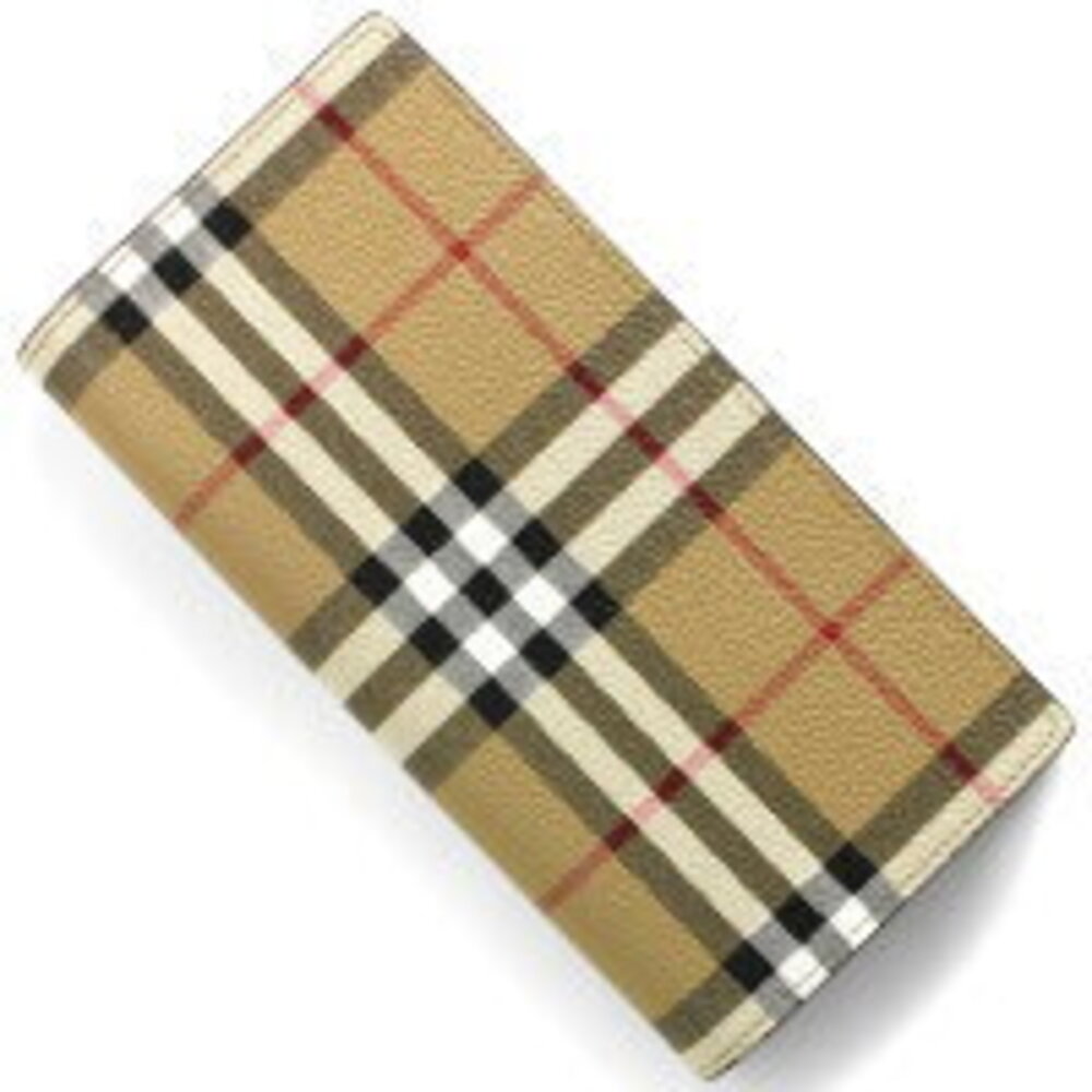 Burberry Cavendish Check Beige Bifold Long Wallet - Picture 2 of 5